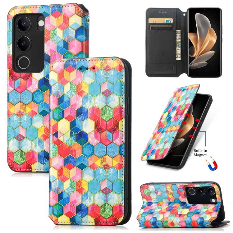 

For vivo S17 CaseNeo Colorful Magnetic Leather Phone Case(Magic Space)