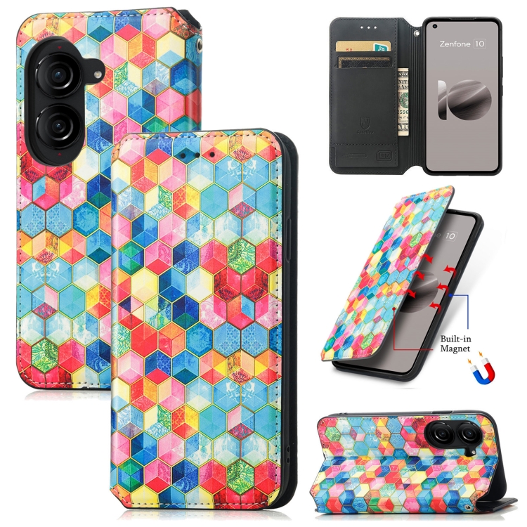 

For ASUS Zenfone 10 CaseNeo Colorful Magnetic Leather Phone Case(Magic Space)