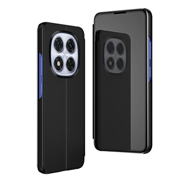 

For Xiaomi Redmi Note 14 Pro 5G Plated Mirror Horizontal Flip Leather Phone Case with Holder(Black)