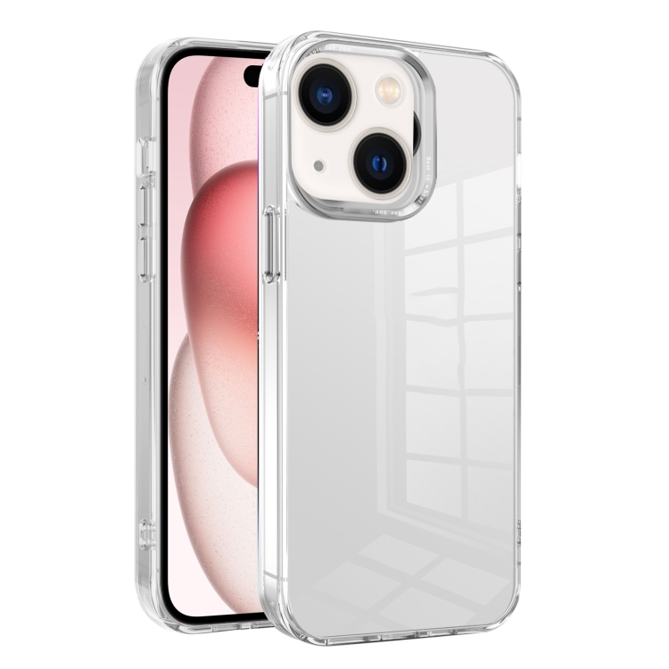 

For iPhone 15 Ice Color Clear PC Hybrid TPU Phone Case(White)