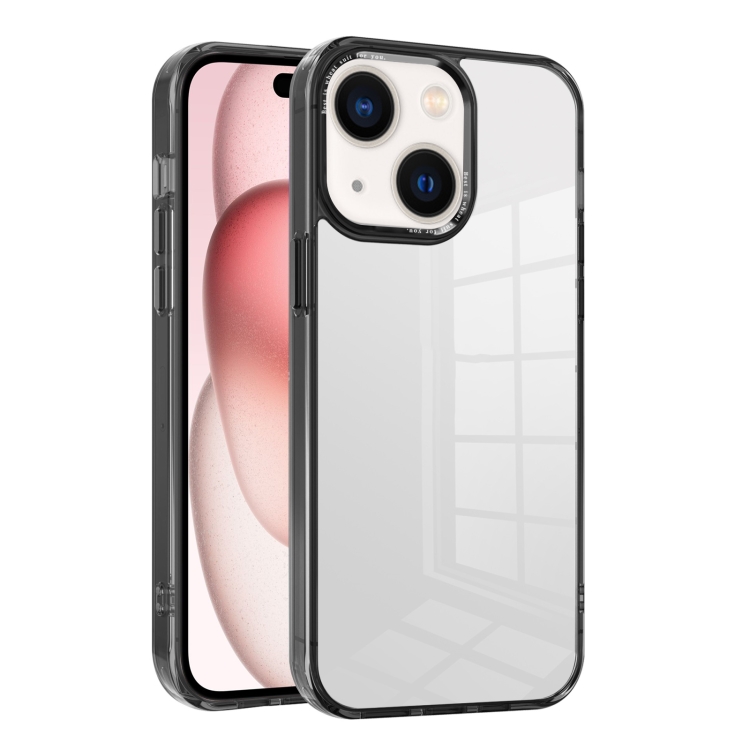 

For iPhone 15 Ice Color Clear PC Hybrid TPU Phone Case(Black)