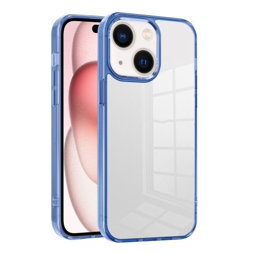 

For iPhone 15 Ice Color Clear PC Hybrid TPU Phone Case(Royal Blue)
