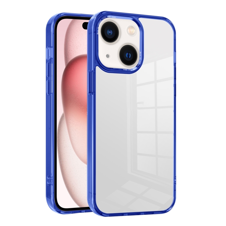 

For iPhone 15 Ice Color Clear PC Hybrid TPU Phone Case(Bllue)