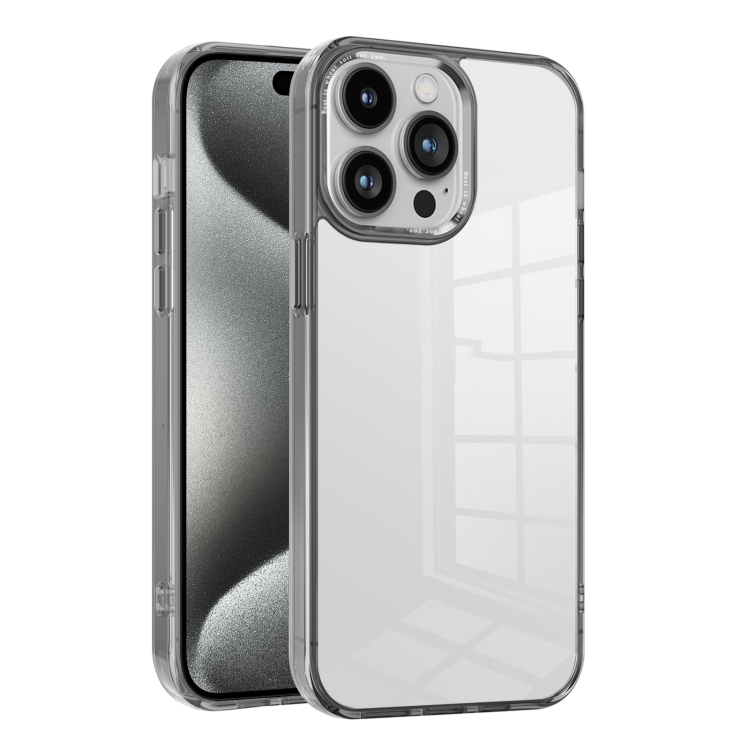

For iPhone 15 Pro Ice Color Clear PC Hybrid TPU Phone Case(Grey)