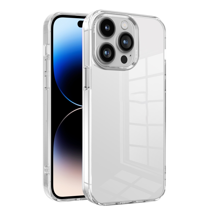 

For iPhone 14 Pro Ice Color Clear PC Hybrid TPU Phone Case(White)