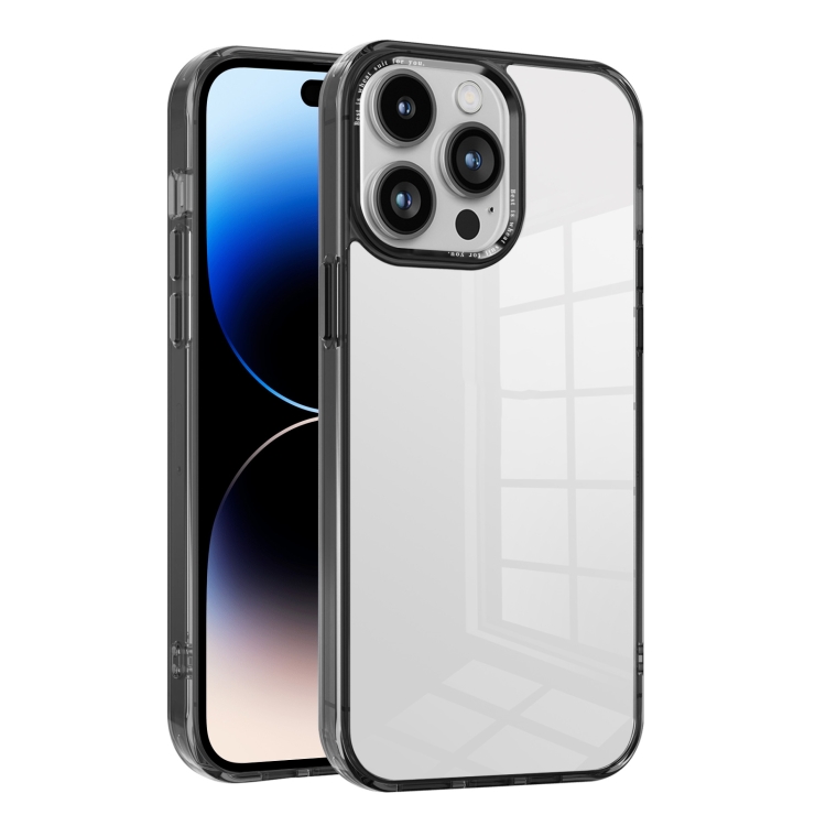 

For iPhone 14 Pro Ice Color Clear PC Hybrid TPU Phone Case(Black)