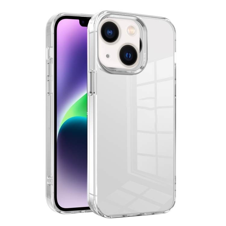 

For iPhone 14 Ice Color Clear PC Hybrid TPU Phone Case(White)