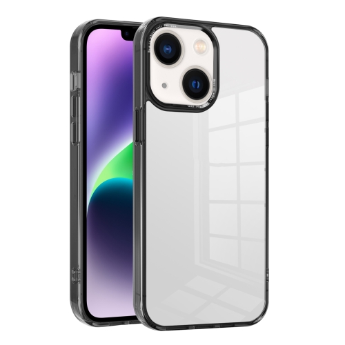 

For iPhone 14 Ice Color Clear PC Hybrid TPU Phone Case(Black)