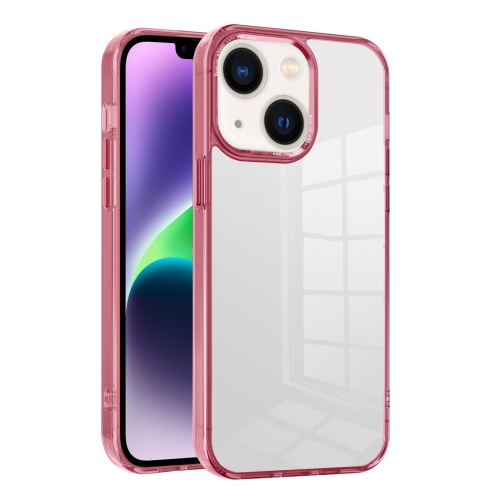 

For iPhone 14 Ice Color Clear PC Hybrid TPU Phone Case(Pink)