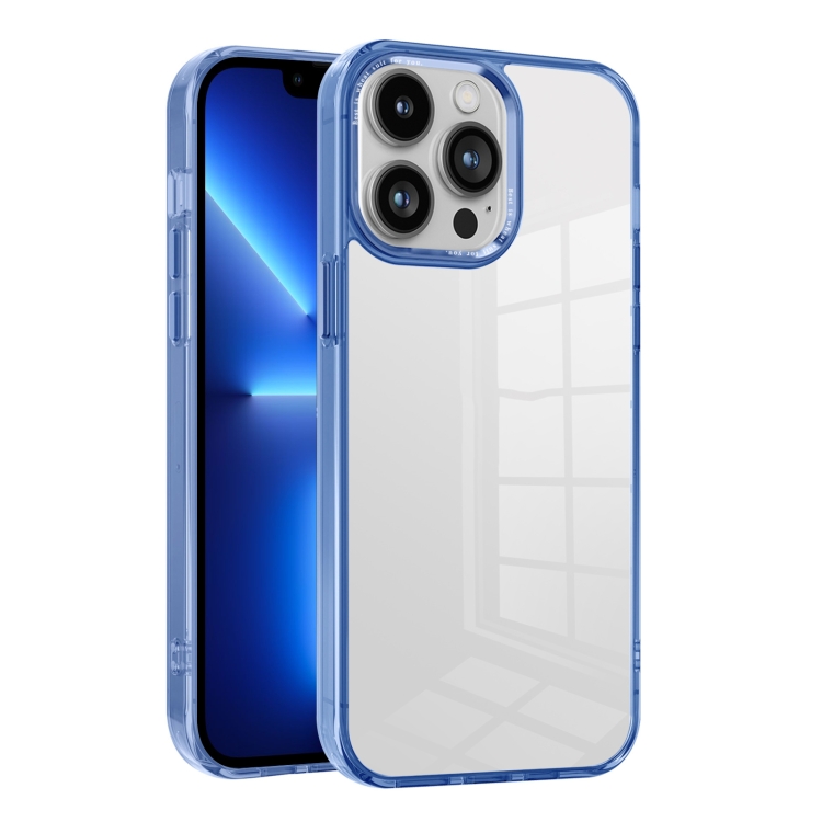 

For iPhone 13 Pro Ice Color Clear PC Hybrid TPU Phone Case(Royal Blue)