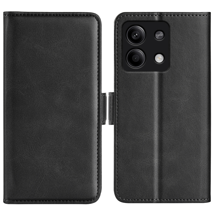 

For Xiaomi Redmi Note 13 5G Dual-side Magnetic Buckle Horizontal Flip Leather Phone Case(Black)