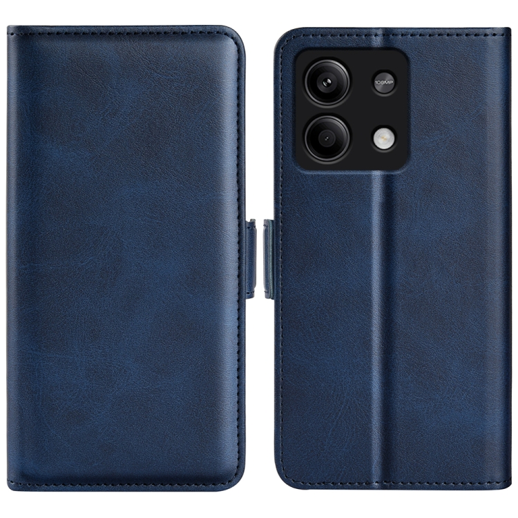 

For Xiaomi Redmi Note 13 5G Dual-side Magnetic Buckle Horizontal Flip Leather Phone Case(Dark Blue)