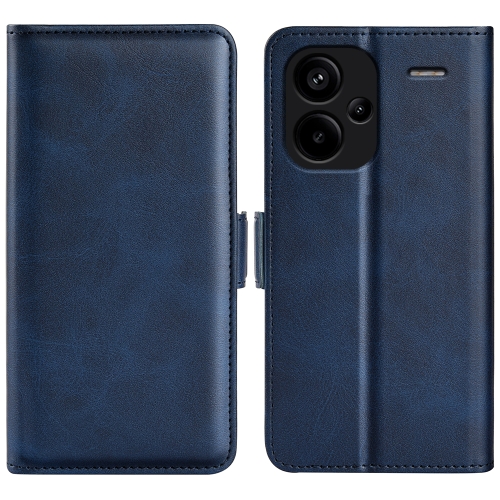 

For Xiaomi Redmi Note 13 Pro+ Dual-side Magnetic Buckle Horizontal Flip Leather Phone Case(Dark Blue)