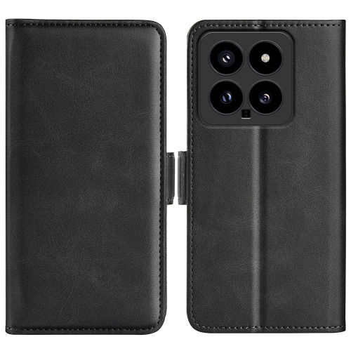 

For Xiaomi 14 Dual-side Magnetic Buckle Horizontal Flip Leather Phone Case(Black)