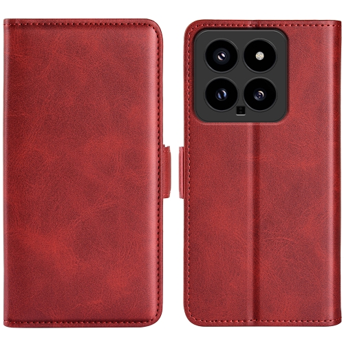 

For Xiaomi 14 Dual-side Magnetic Buckle Horizontal Flip Leather Phone Case(Red)