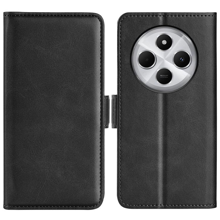 

For Xiaomi Redmi 14C 4G Dual-side Magnetic Buckle Horizontal Flip Leather Phone Case(Black)
