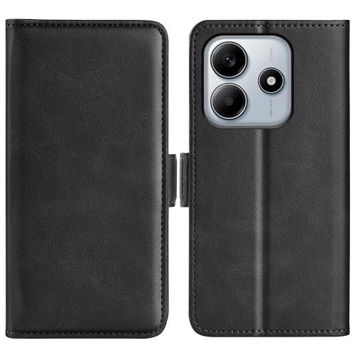 

For Xiaomi Redmi Note 14 5G Dual-side Magnetic Buckle Horizontal Flip Leather Phone Case(Black)