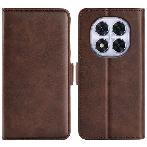 

For Xiaomi Redmi Note 14 Pro 5G Dual-side Magnetic Buckle Horizontal Flip Leather Phone Case(Brown)