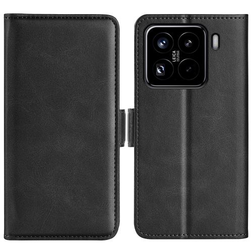 

For Xiaomi 15 Pro Dual-side Magnetic Buckle Horizontal Flip Leather Phone Case(Black)