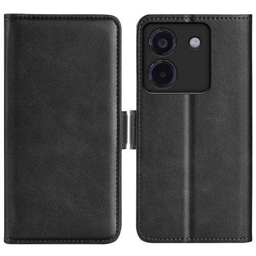 

For Xiaomi Poco M7 Pro 5G Dual-side Magnetic Buckle Horizontal Flip Leather Phone Case(Black)