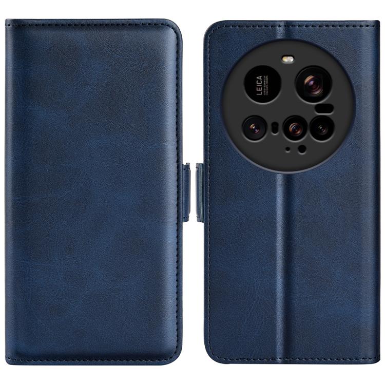 

For Xiaomi 15 Ultra Dual-side Magnetic Buckle Horizontal Flip Leather Phone Case(Dark Blue)