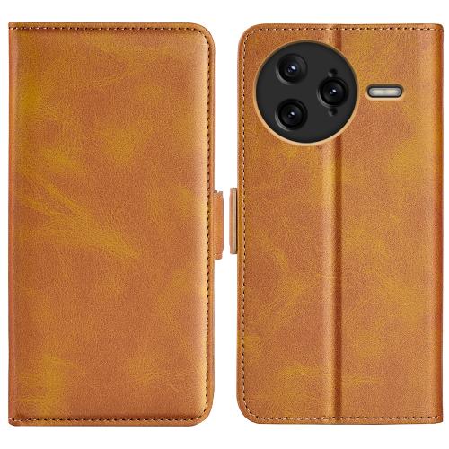 

For Redmi K80 Pro / Poco F7 Ultra Dual-side Magnetic Buckle Horizontal Flip Leather Phone Case(Yellow)