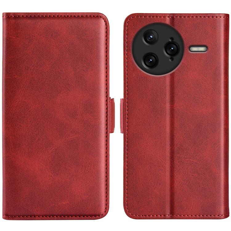 

For Redmi K80 Pro / Poco F7 Ultra Dual-side Magnetic Buckle Horizontal Flip Leather Phone Case(Red)