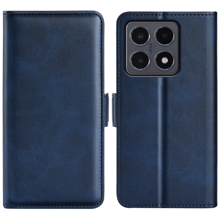 

For Xiaomi 15T Dual-side Magnetic Buckle Horizontal Flip Leather Phone Case(Dark Blue)