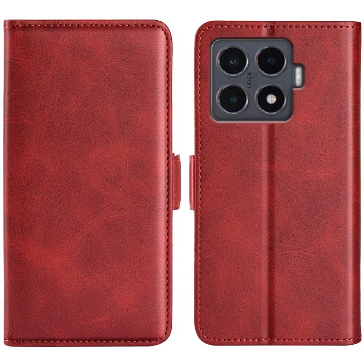 

For Xiaomi 15T Pro Dual-side Magnetic Buckle Horizontal Flip Leather Phone Case(Red)