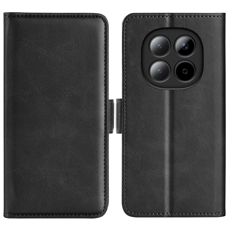 

For Redmi Note Note 15 5G Global 164mm Dual-side Magnetic Buckle Horizontal Flip Leather Phone Case(Black)