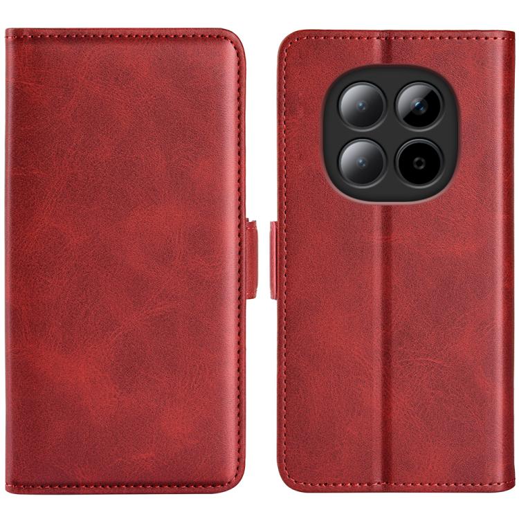 

For Redmi Note Note 15 5G Global 164mm Dual-side Magnetic Buckle Horizontal Flip Leather Phone Case(Red)