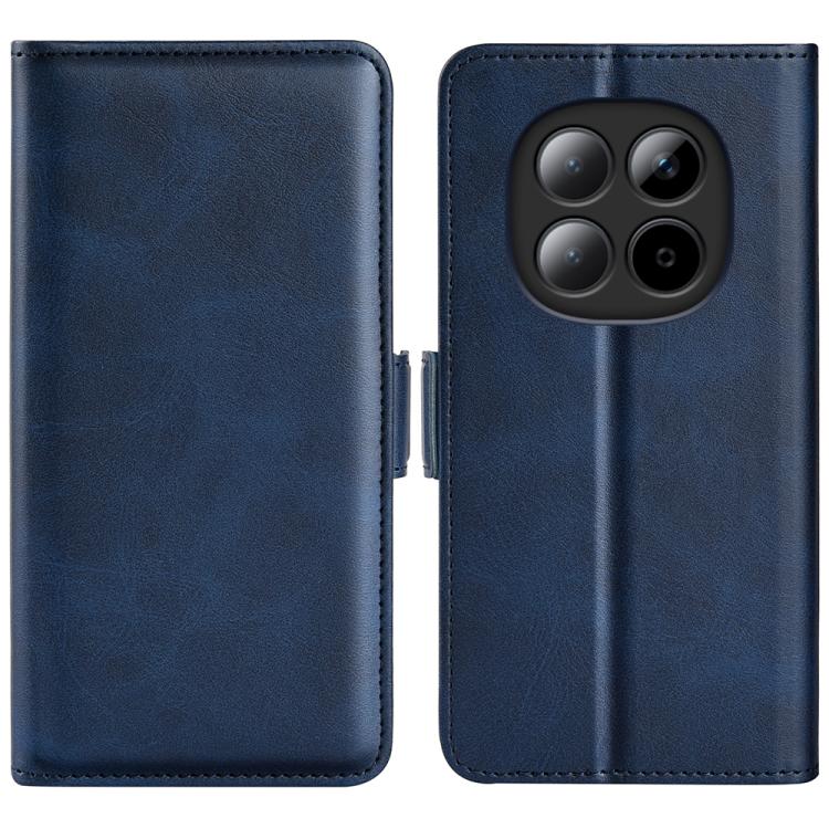 

For Redmi Note 15 Pro+ Global 163.3mm Dual-side Magnetic Buckle Horizontal Flip Leather Phone Case(Dark Blue)