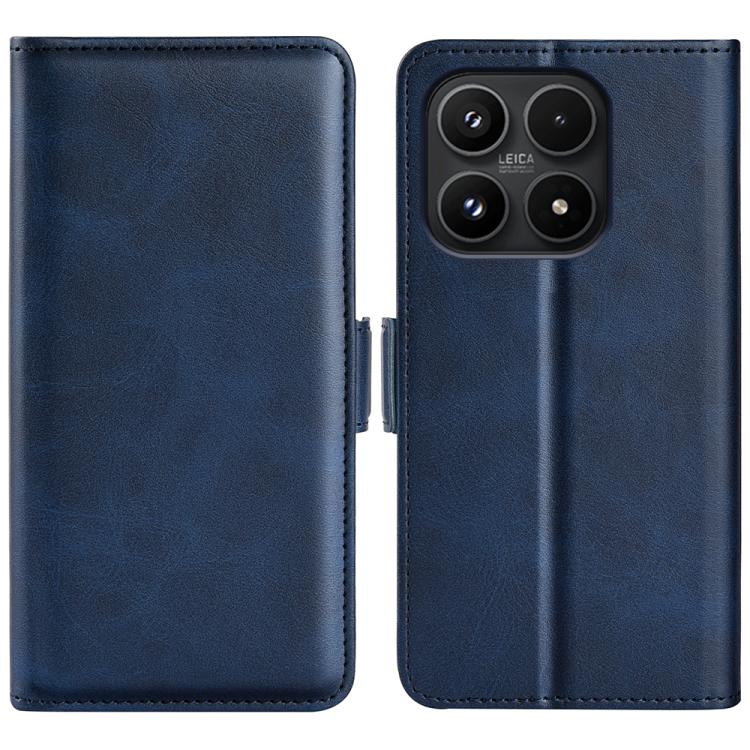 

For Xiaomi 17 Dual-side Magnetic Buckle Horizontal Flip Leather Phone Case(Dark Blue)