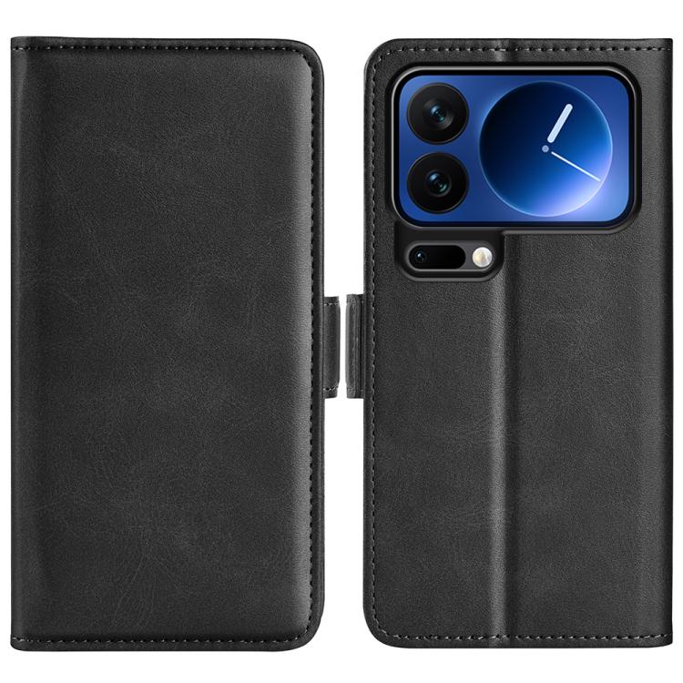 

For Xiaomi 17 Pro Dual-side Magnetic Buckle Horizontal Flip Leather Phone Case(Black)