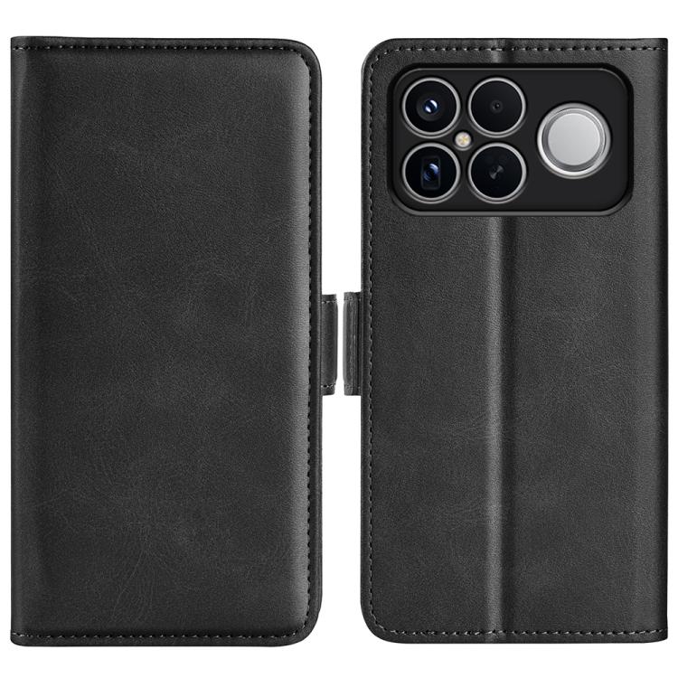 

For Xiaomi Poco F8 Ultra 5G Dual-side Magnetic Buckle Horizontal Flip Leather Phone Case(Black)