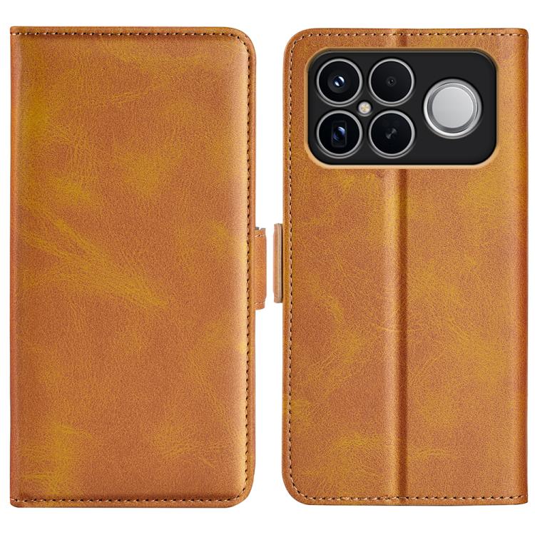 

For Xiaomi Poco F8 Ultra 5G Dual-side Magnetic Buckle Horizontal Flip Leather Phone Case(Yellow)