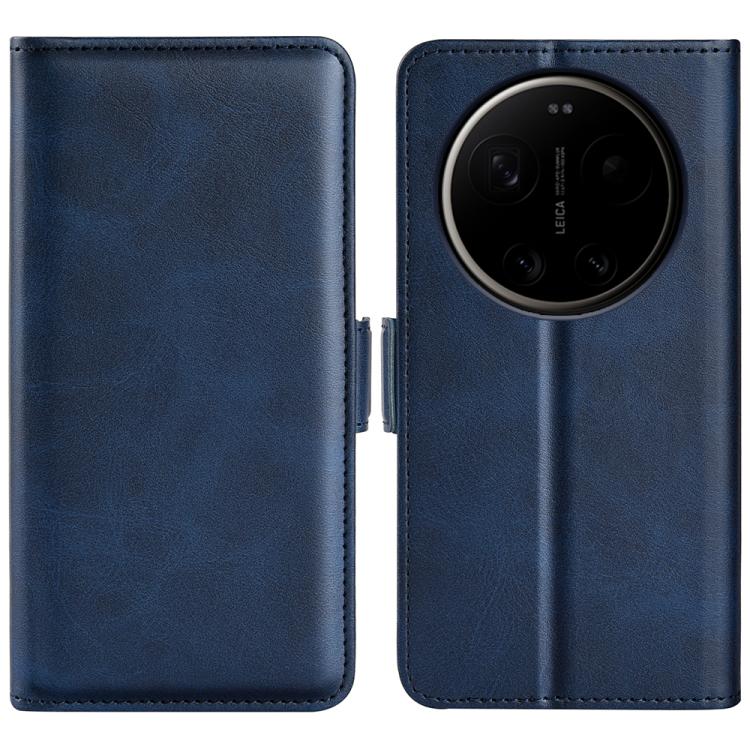 

For Xiaomi 17 Ultra Dual-side Magnetic Buckle Horizontal Flip Leather Phone Case(Dark Blue)