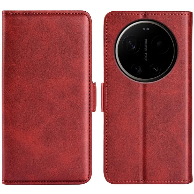 

For Xiaomi 17 Ultra Dual-side Magnetic Buckle Horizontal Flip Leather Phone Case(Red)