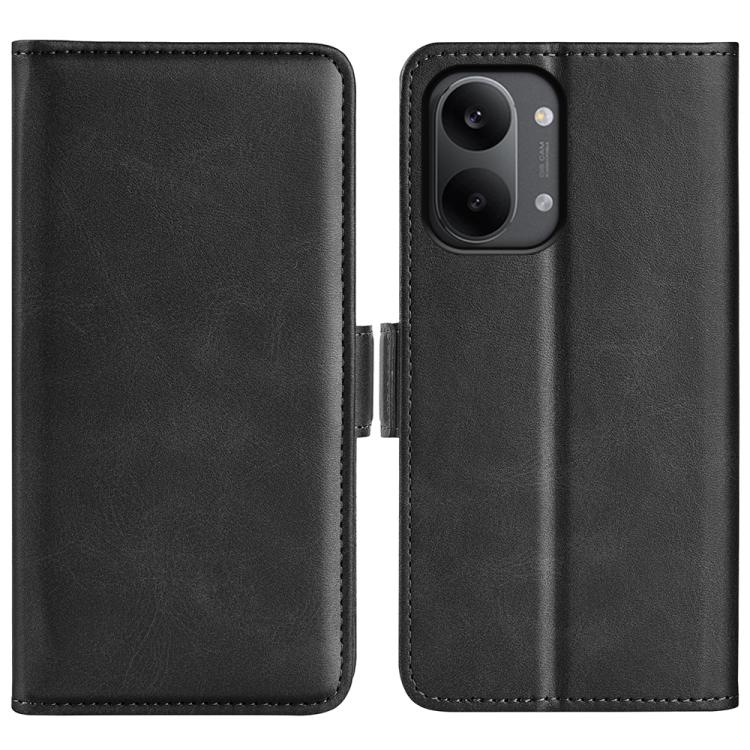 For Redmi Turbo 5 Max / Poco X8 Pro Max Dual-side Magnetic Buckle Horizontal Flip Leather Phone Case(Black)