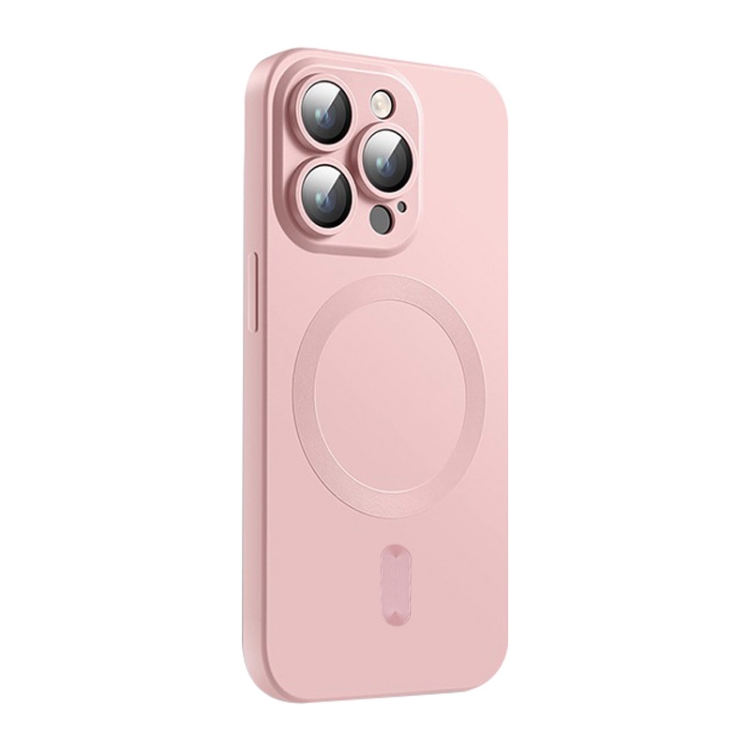 

For iPhone 16 Pro ENKAY MagSafe Matte TPU Phone Case with Lens Film(Pink)