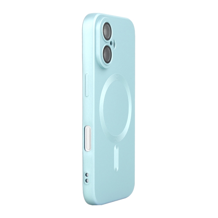 

For iPhone 16 ENKAY MagSafe Matte TPU Phone Case with Lens Film(Blue)