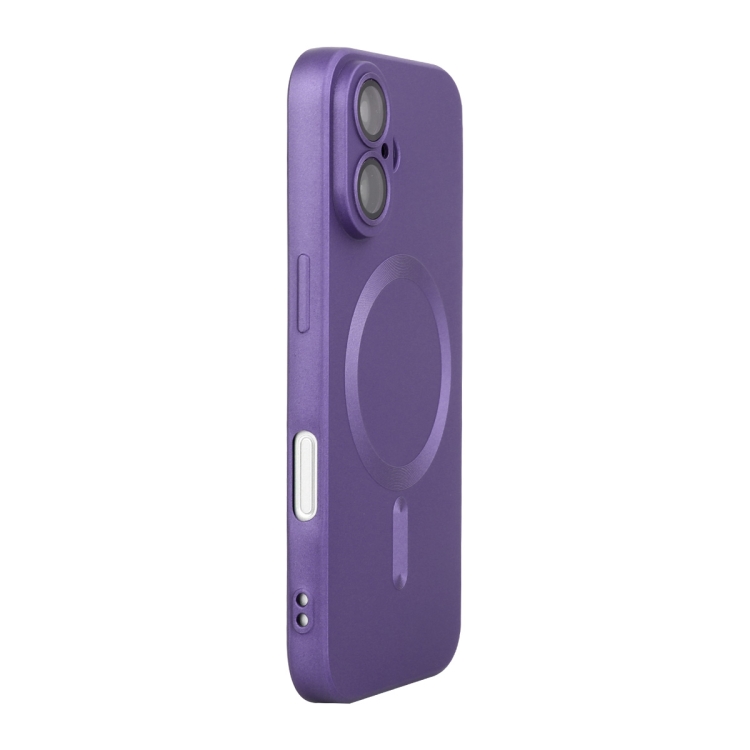 

For iPhone 16 ENKAY MagSafe Matte TPU Phone Case with Lens Film(Purple)