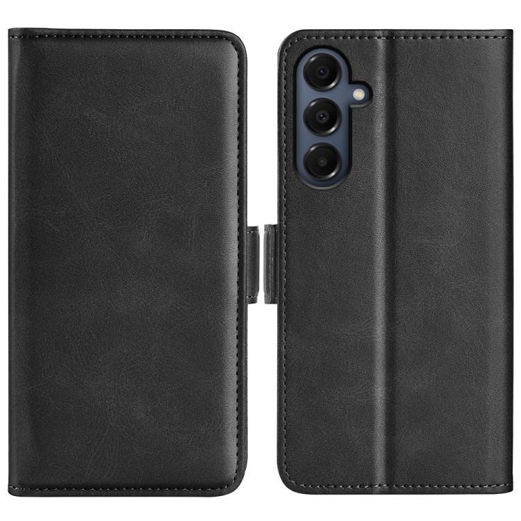 

For Samsung Galaxy A17 5G Dual-side Magnetic Buckle Horizontal Flip Leather Phone Case(Black)