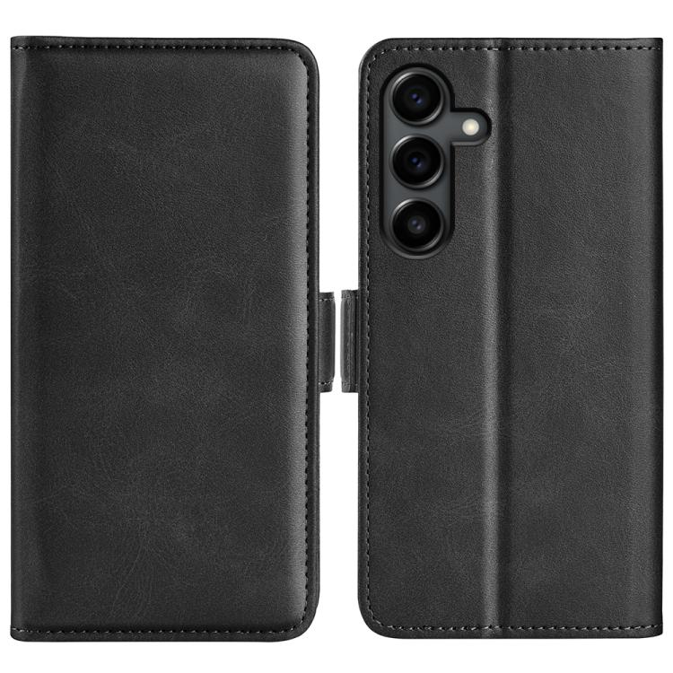 

For Samsung Galaxy S25 FE 5G Dual-side Magnetic Buckle Horizontal Flip Leather Phone Case(Black)