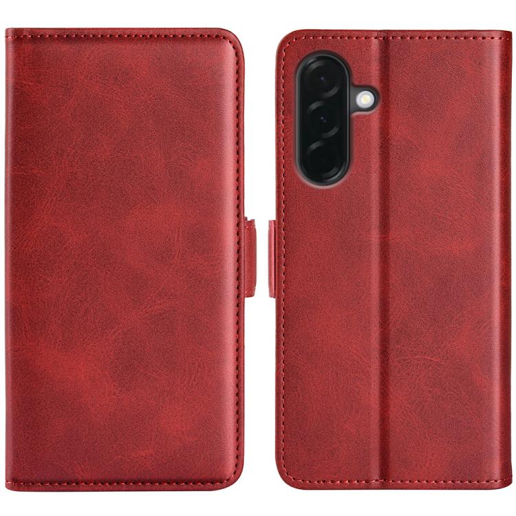 

For Samsung Galaxy A37 5G Dual-side Magnetic Buckle Horizontal Flip Leather Phone Case(Red)