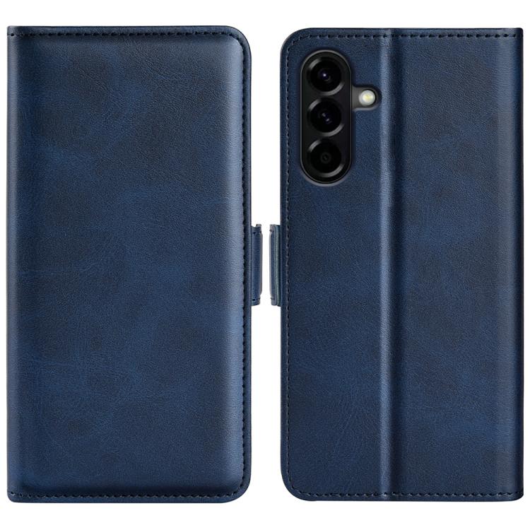 

For Samsung Galaxy A57 5G Dual-side Magnetic Buckle Horizontal Flip Leather Phone Case(Dark Blue)