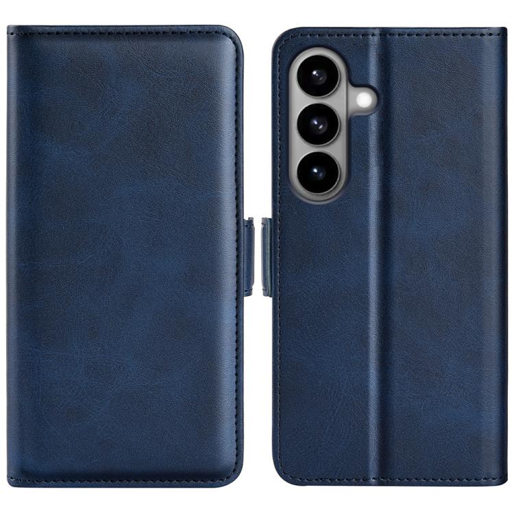 

For Samsung Galaxy S26 5G Dual-side Magnetic Buckle Horizontal Flip Leather Phone Case(Dark Blue)