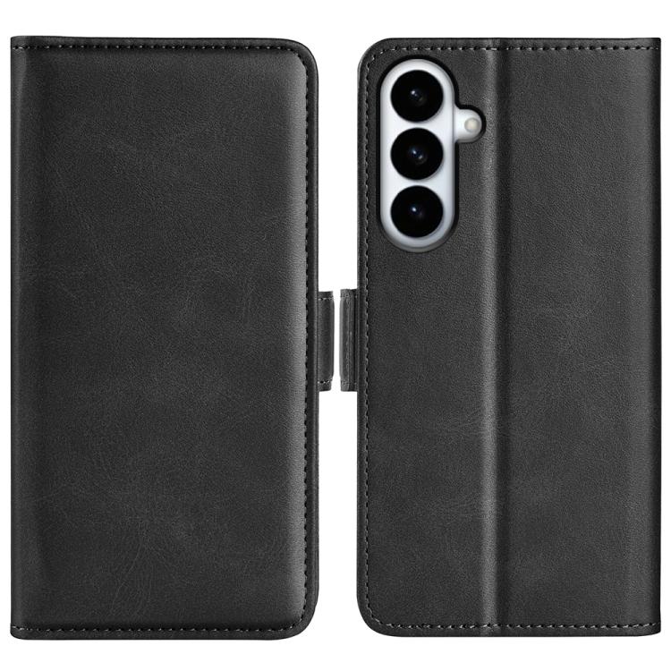 

For Samsung Galaxy S26+ 5G Dual-side Magnetic Buckle Horizontal Flip Leather Phone Case(Black)