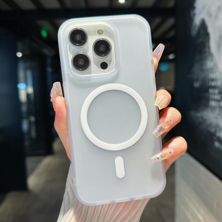 

For iPhone Air Transparent TPU Hybrid PC Magsafe Phone Case(White)