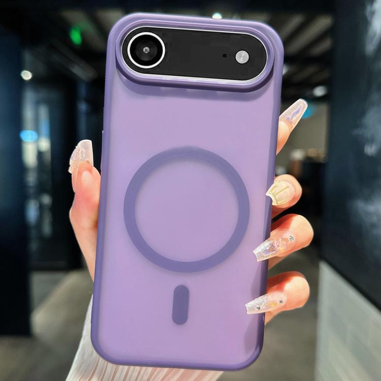 

For iPhone 17 Air Transparent TPU Hybrid PC Magsafe Phone Case(Purple)